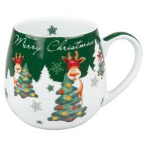 Merry Christmas Elk Snuggle Mug (Item ID:2769)